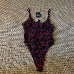 Victoria's Secret Burgundy Lace Bodysuit